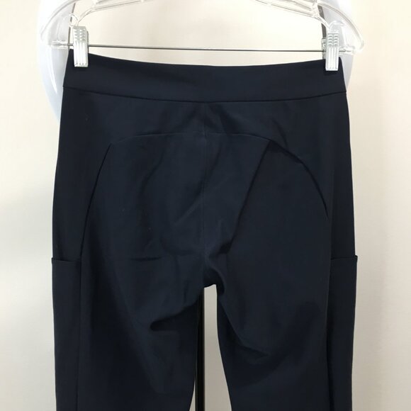 ATHLETA Dark Blue Slit Hem Euroluxe Stellar Crop Trouser Pant - Picture 11 of 11